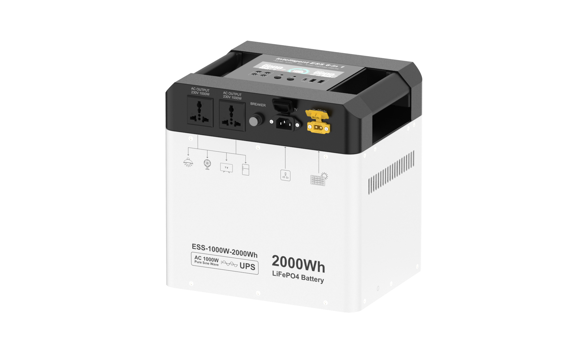 Lensun 2kWh portable energy storage system recommended for barbershops and beauty salons